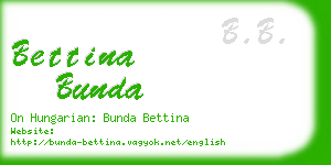 bettina bunda business card